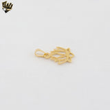 (1-2394-2) Gold Laminate - Lotus Flower Pendants - BGF