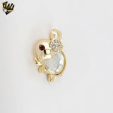 (1-2370-2) Gold Laminate - Elephant Pendant - BGO