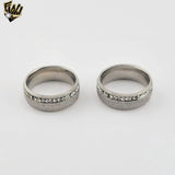 (4-0005-1) Stainless Steel - Zircon Ring.