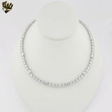 (1-6047-1) Gold Laminate -Cubic Zircon Tennis Necklace.