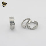 (4-0026-1) Stainless Steel - Carved Ring.