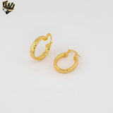 (1-2608-2) Gold Laminate - Carved Hoops - BGO