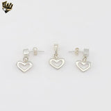 (2-6453) 925 Sterling Silver - Heart Set.