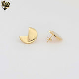 (1-1207) Gold Laminate - Asymmetrical Stud Earrings - BGF