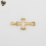 (1-2371-2) Gold Laminate- Zircon Cross Pendant - BGF