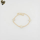 (1-0553) Gold Laminate - 1.5mm Butterfly Bracelet - 7" - BGF