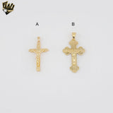 (1-2241-2) Gold Laminate - Cross Pendants - BGF