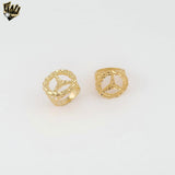 (1-3167-3) Gold Laminate -  Car Brand Symbol Men Ring - BGO