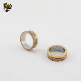 (4-0022) Stainless Steel - Tree Tones Ring.