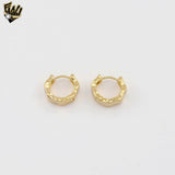 (1-2933-7) Gold Laminate - Chunky Wavy Hoops - BGF