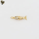 (1-2436-2) Gold Laminate - Flexible Fish Pendant - BGF