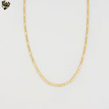 (1-1953) Gold Laminate - 3mm Figaro Link Chain - BGF
