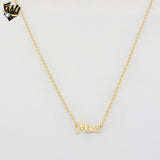 (1-6016-1) Gold Laminate - Mom Script Necklace - BGF