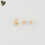 (1-1140-7) Gold Laminate - Mini Flower Stud Earrings - BGF