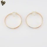 (1-2783) Gold Laminate - Three Tone Hoops - BGO