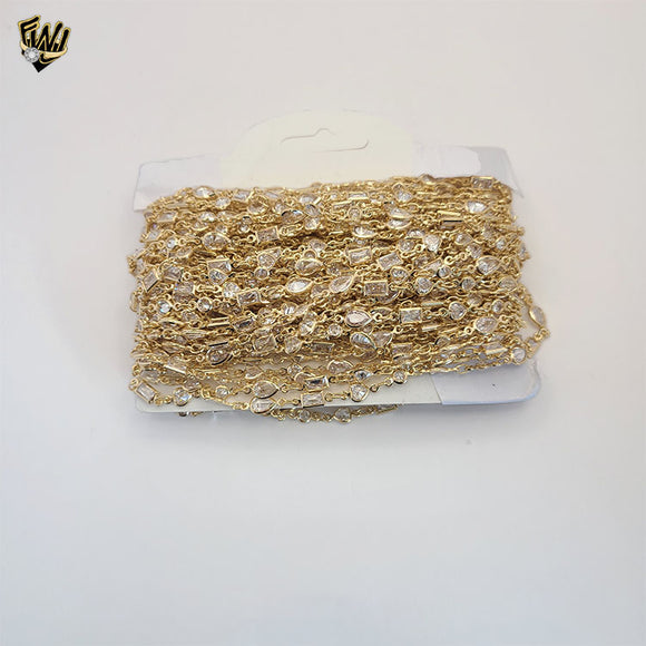 (mfin-Roll-8) Gold Filled Findings - Multi Shape Zircon Chain Rolls - BGF