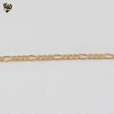 (1-0958) Gold Laminate - 3mm Figaro Link Bracelet - BGF