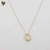 (1-6220-1) Gold Laminate - Asymmetric Zircon Necklace - BGF