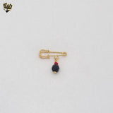 (1-2332) Laminado Oro - Colgantes Pin Azabache - BGF