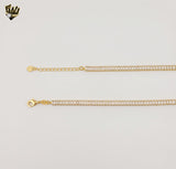 (1-6389) Laminado Oro - Conjunto Link Zircon y Perla - BGF