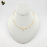 (1-6220-3) Gold Laminate -Butterfly Rolo Link Necklace - BGF - 16.5"