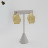 (1-2755-6) Gold Laminate - Chunky Flower Hoops - BGO