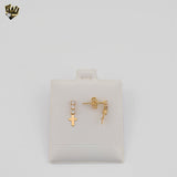 (1-1162-6) Gold Laminate - Cross Stud Earrings