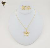 (1-6297-2) Gold Laminate - Plain Open Flower Set - BGO