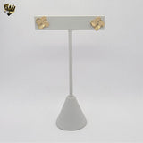 (1-1233-6) Gold Laminate -  Flower Stud Earrings - BGF