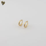 (1-2526-3) Gold Laminate - Geometric Twisted Hoops- BGF