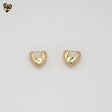 (1-2978-6) Gold Laminate - Heart Shape Huggies - BGF