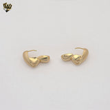 (1-2978-6) Gold Laminate - Heart Shape Huggies - BGF