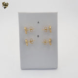 (1-1213-1) Gold Laminate - Heart Stud Earrings - BGF