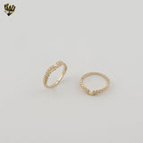 (1-3010-1) Laminado de oro - Anillo unisex con banda clásica - BGO