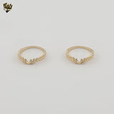 (1-3010-1) Laminado de oro - Anillo unisex con banda clásica - BGO