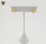 (1-2528-7) Gold Laminate - Mini Leaves Half Hoops - BGF