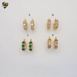 (1-2942) Gold Laminate - Multicolor Zircon Hoops - BGO