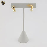 (1-1218-9) Gold Laminate - Pearl  Earrings - BGF