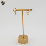 (1-2945-6) Gold Laminate - Pearl Half Hoops - BGF