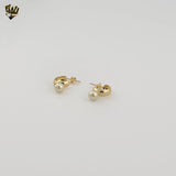 (1-2945-6) Gold Laminate - Pearl Half Hoops - BGF