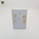 (1-1224-1) Gold Laminate - Small Stud Earrings - BGF