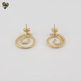 (1-1222-4) Laminado de Oro - Pendientes de Círculos Colgantes - BGF