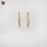 (1-2773-1) Gold Laminate - Three Tone Hoops - BGO