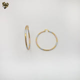 (1-2773-1) Gold Laminate - Three Tone Hoops - BGO