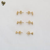 (1-1211-8) Gold Laminate - Trio Set Teardrop Earrings - BGF