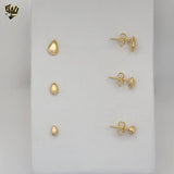 (1-1211-8) Gold Laminate - Trio Set Teardrop Earrings - BGF