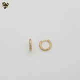 (1-2591) Gold Laminate - Zircon Hoops - BGF
