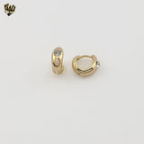 (1-2615-2) Gold Laminate - Zircon Small Hoops - BGF
