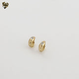 (1-2615-2) Gold Laminate - Zircon Small Hoops - BGF