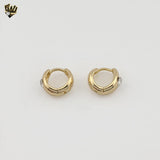 (1-2615-2) Gold Laminate - Zircon Small Hoops - BGF